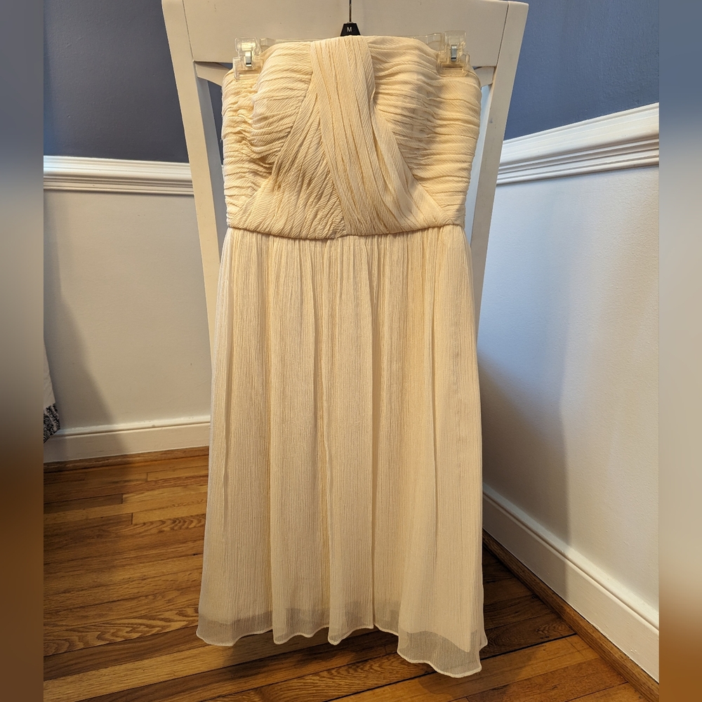Donna Morgan Silk Strapless Dress